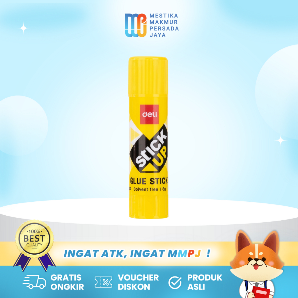 

Deli Lem Stick Super Kuat PVP 18 Gram / Lem Sitck Untuk Kertas Karton Tebal