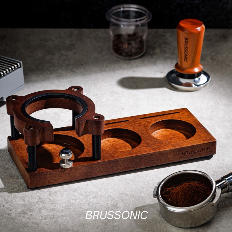 Dudukan Alat Seduh Kopi Espresso Kayu, Rak Penyimpanan Peralatan Kopi