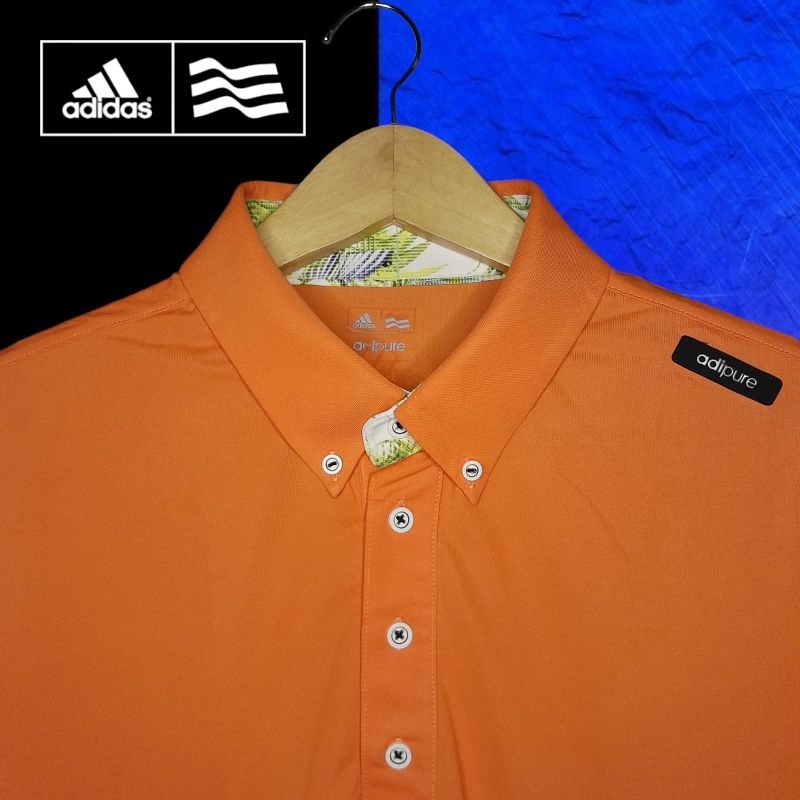 ADIDAS ADIPURE  Kaos  kerah pria dry fit baju golf baju tenis kaos gym atasan olahraga outdoor fitne