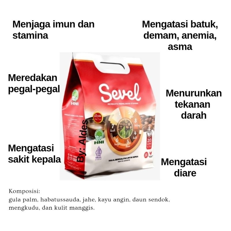

KOPI SEVEL TUJUH ELEMEN ISI 20, Minuman Rempah Obat Batuk Demam Demam Berdarah
