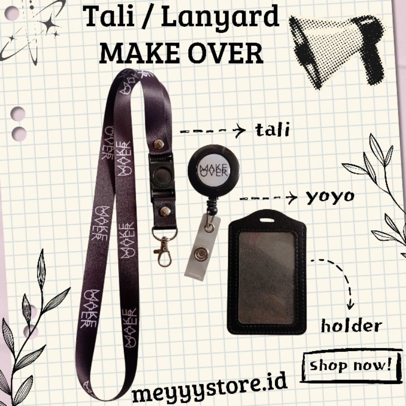 

Tali Gantungan ID CARD / Lanyard MAKE OVER Cosmetic [STOCK MELIMPAH] Termurahhh Harga Grosir! READYYY