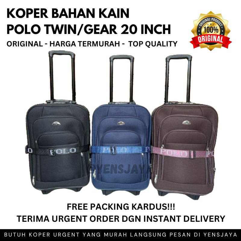 [CABIN] KOPER KAIN POLO TWIN / POLO GEAR UKURAN 20 INCH - KOPER KAIN 20 INCH FREE PACKING KARDUS