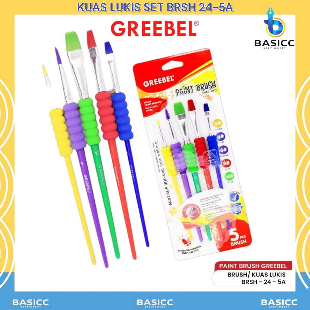

Greebel Brush Paint Set Kuas Melukis 24-5A | @1 Set