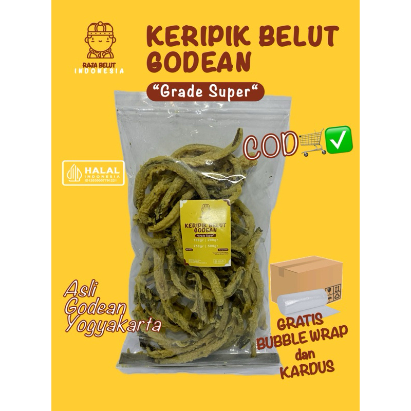 

Keripik Belut GRADE SUPER 250gr Asli Godean Yogyakarta Belut Ukuran Sedang Oleh-Oleh Jogja Cemilan Rumahan Belut Crispy