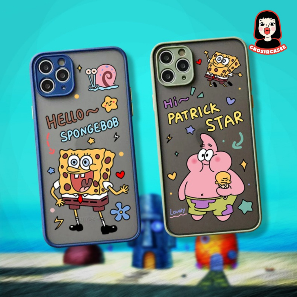 HYBRID PRINTING Spongebob case iphone 6 7 8 plus x xr xs max 11 12 pro max vivo 4G Y19 y53s y51 2020