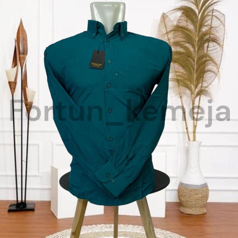 kemeja hijau botol polos lengan panjang✓kemeja pria polos✓kemeja polos lengan panjang✓kemeja pria