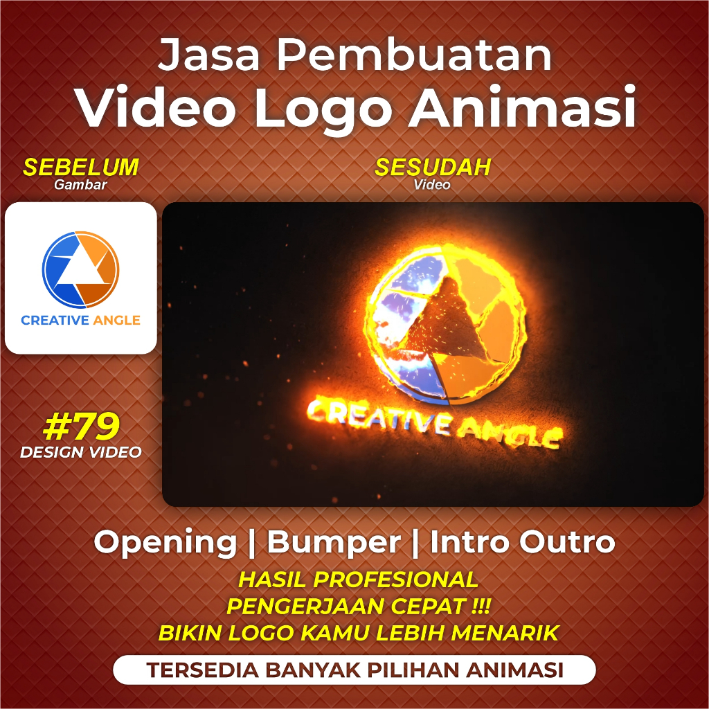 Jasa Editing Video Animasi Opening Gaming Intro Outro Logo untuk kebutuhan Youtube Instagram Tiktok