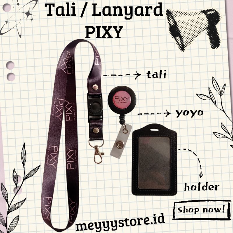 

Tali Gantungan ID CARD / Lanyard PIXY Cosmetic [STOCK MELIMPAH] Termurahhh Harga Grosir! READYYY