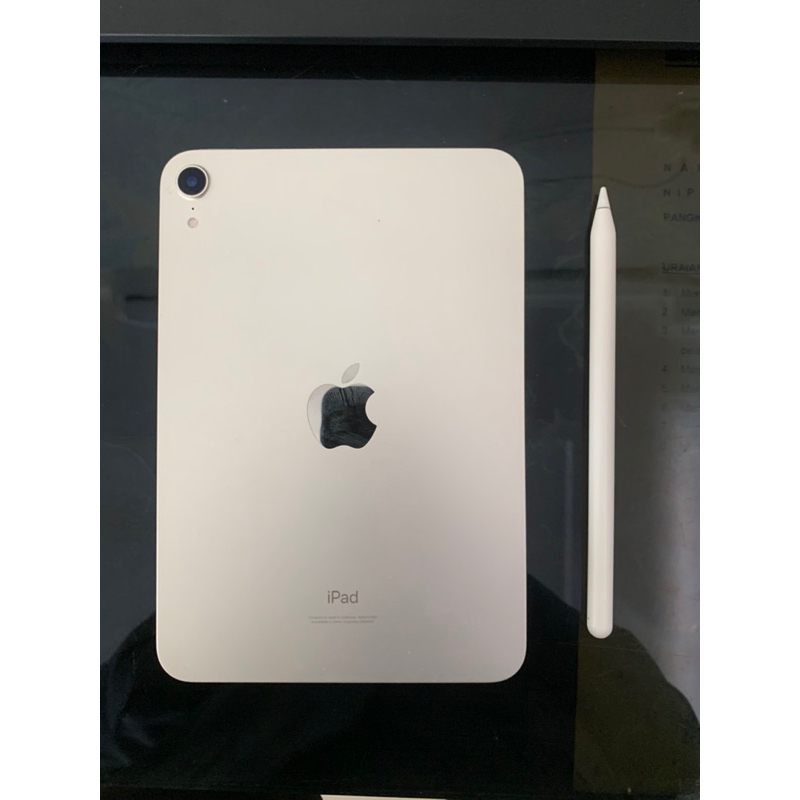 Ipad Mini 6 Second Full set 64 Gb Wifi Only Inter Warna Starlight