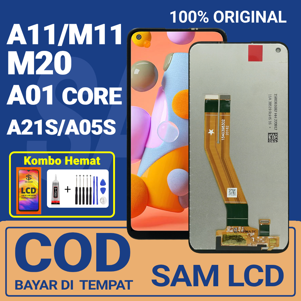【ORIGINAL】LCD SAMSUNG A11 / M11 / M20 / A01-CORE / A21S hp Layar Touchscreen Original 100% Fullset a