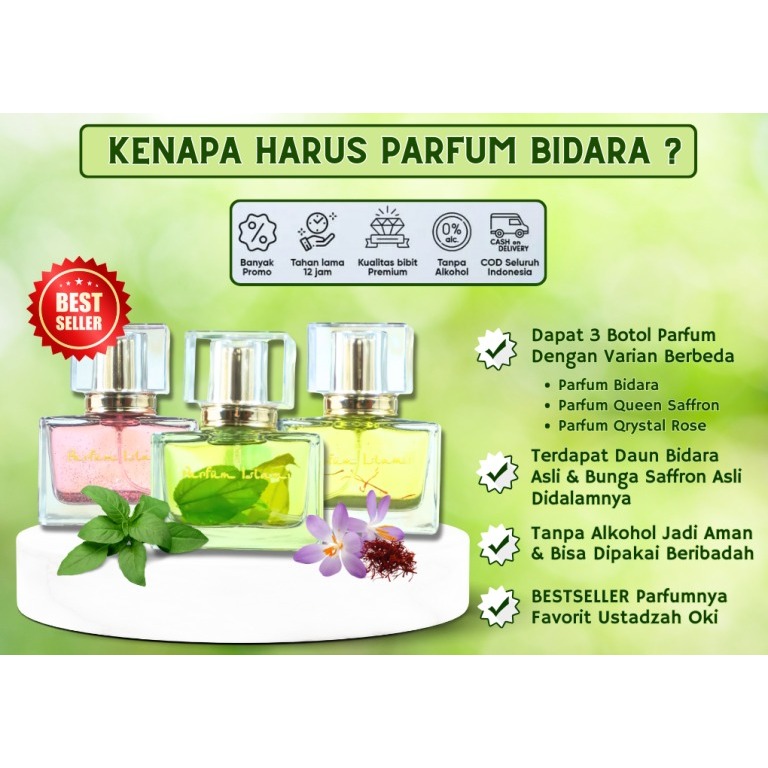 RB PROMO PARFUM ISLAMI SPESIAL EDITION BIDARA - Parfum Premium BIDARA Non Alkohol yang jadi Parfum