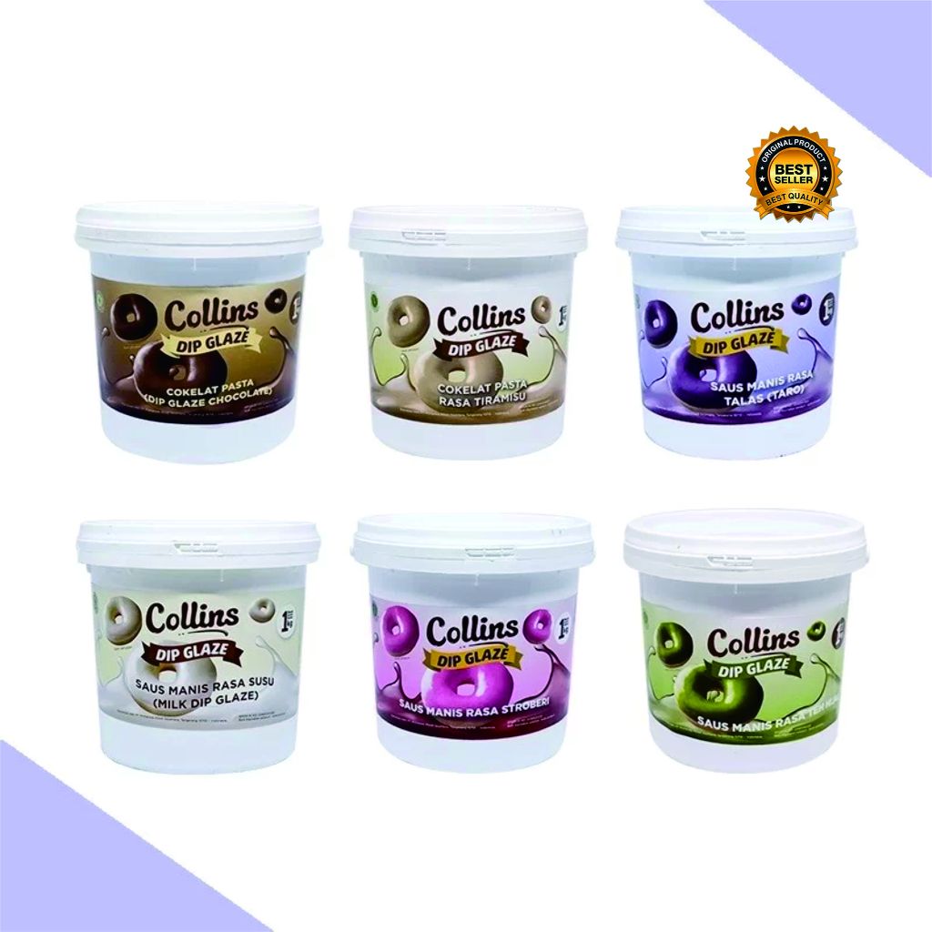 

COLLINS DIP GLAZE 1Kg (Kemasan Pail) - Topping & Filling BEST SELLER / COLLINS DIP GLAZE ALL VARIANTS 1 KG