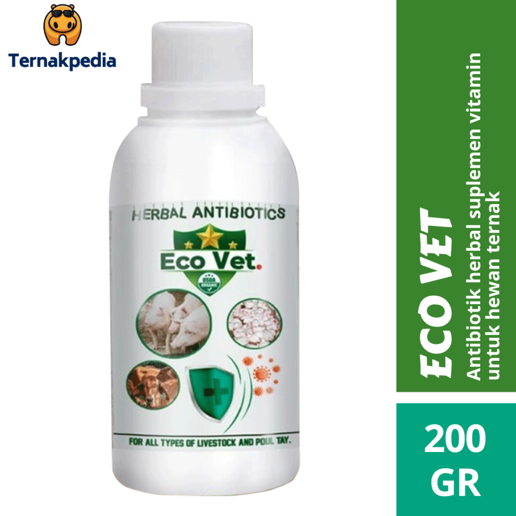 Eco Vet Herbal Antibiotik 200 gram - Ecovet By Garden - Ecovet Original 200 gram