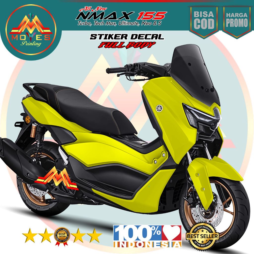 Bisa Cod Decal Stiker Motor Full Body New Nmax Turbo 2024 Polosan