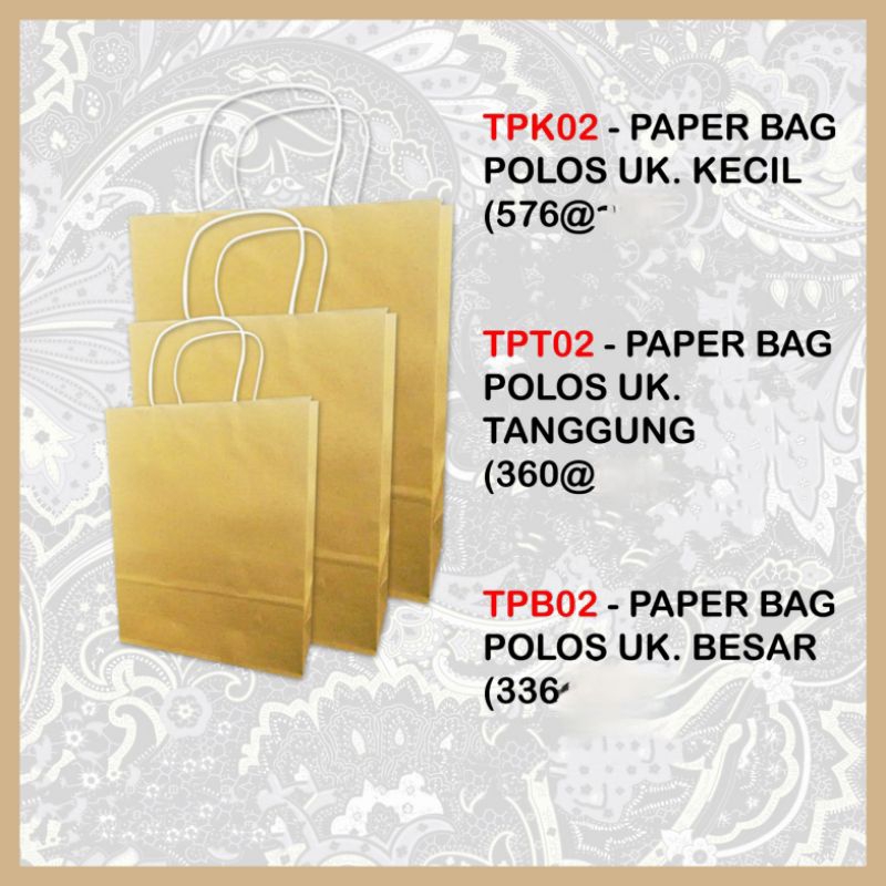 

Tas Kado / Paper Bag / Hoodie Bag / Tas ECO Friendly Coklat Polos Motif