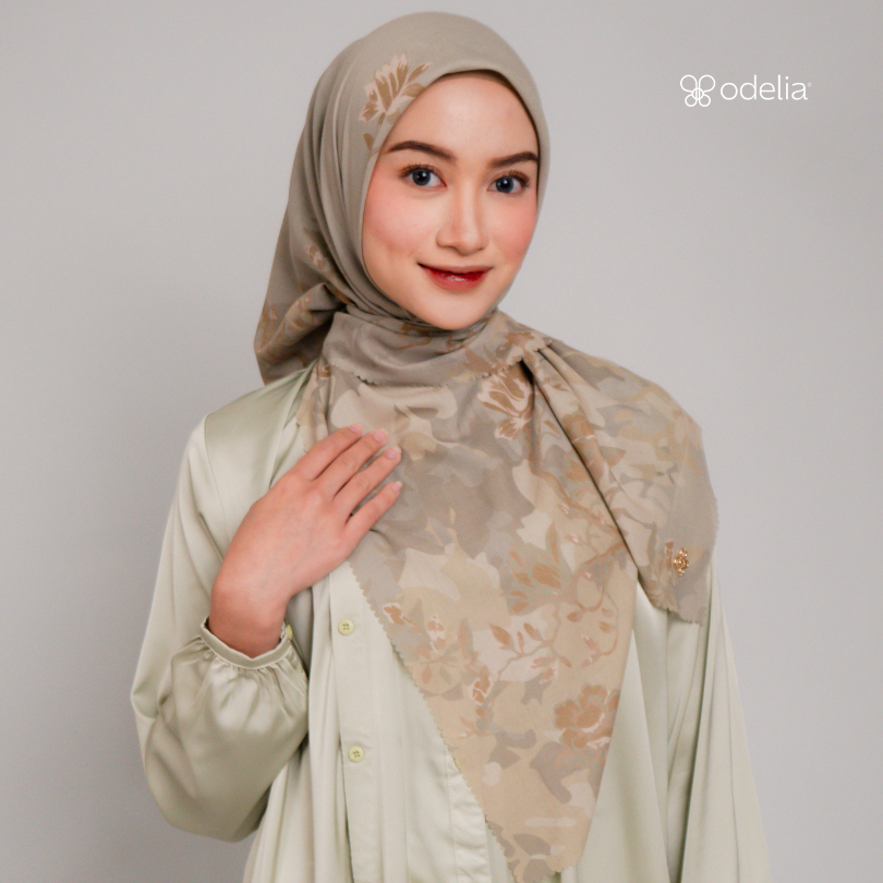 Odelia - Agaru Scarf | Hijab segiempat motif | Jilbab segi empat motif | Voal motif terbaru