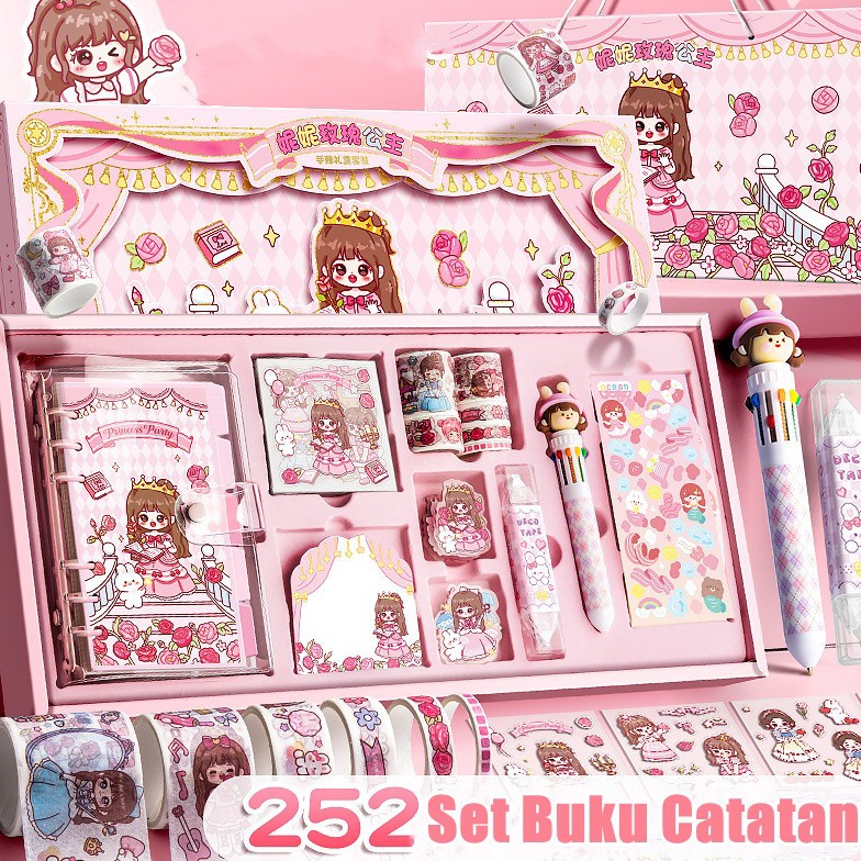 

Sale 252 PCSSet Diary Set Buku Jurnal Binder Aesthetic Buat Hadiah Ulang Tahun K69