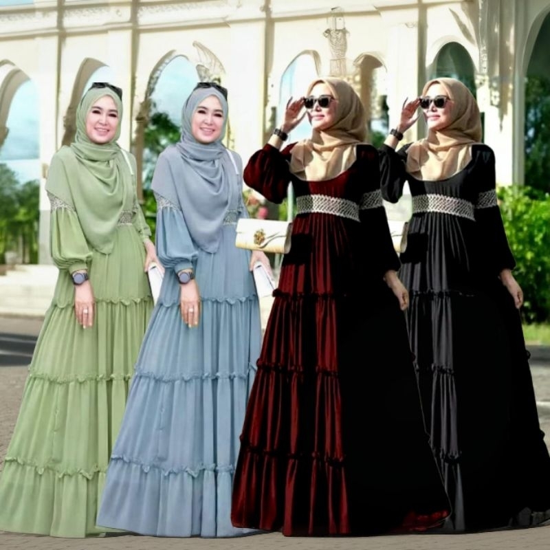 RB TERMURAH GAMIS PEREMPUAN RAYON CRINKLE AIRFLOW 0-17 TAHUN & DEWASA RAGAM WARNA DRESS