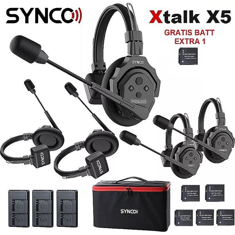 SYNCO XTalk X5 Wireless Intercom 5 Person Single