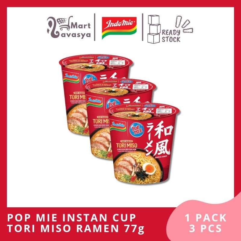 

POP MIE INSTAN CUP TORI MISO RAMEN 77g - 1 PACK ( 3PCS ) - KOTA BANDUNG - LAVASYA MART