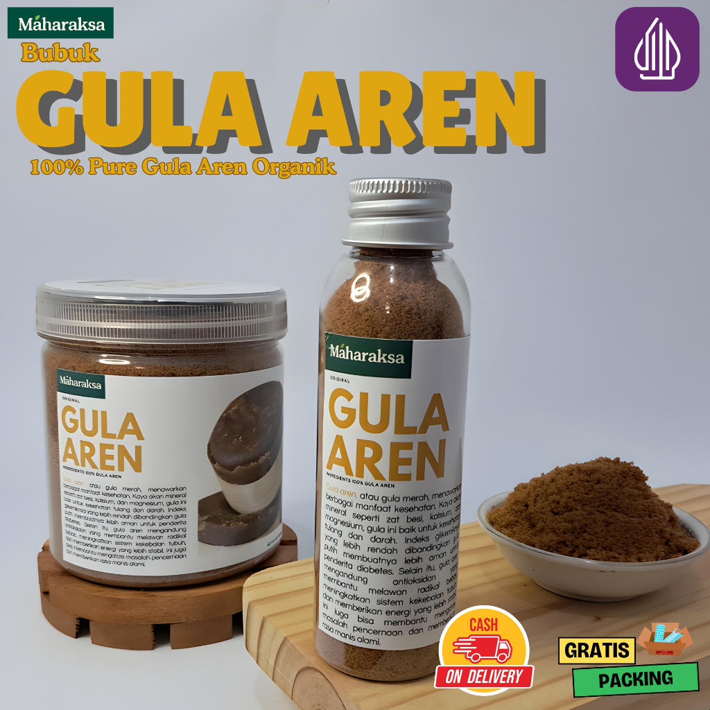 

Gula Aren Bubuk Organik Semut Bubuk Palm Sugar 55 Gr Premium Pure Export Quality