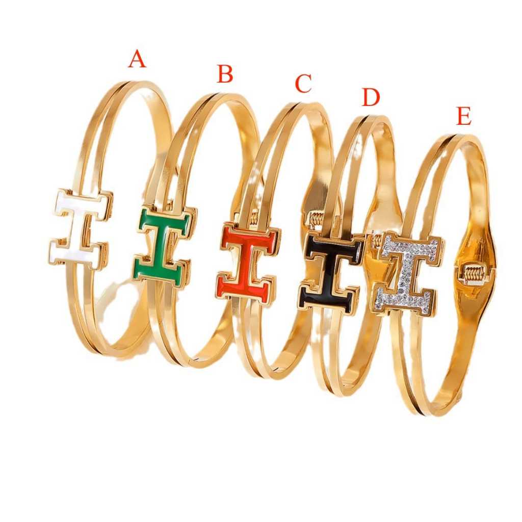 Gelang Bracelet Titanium Stainless with Gold Plated 18K