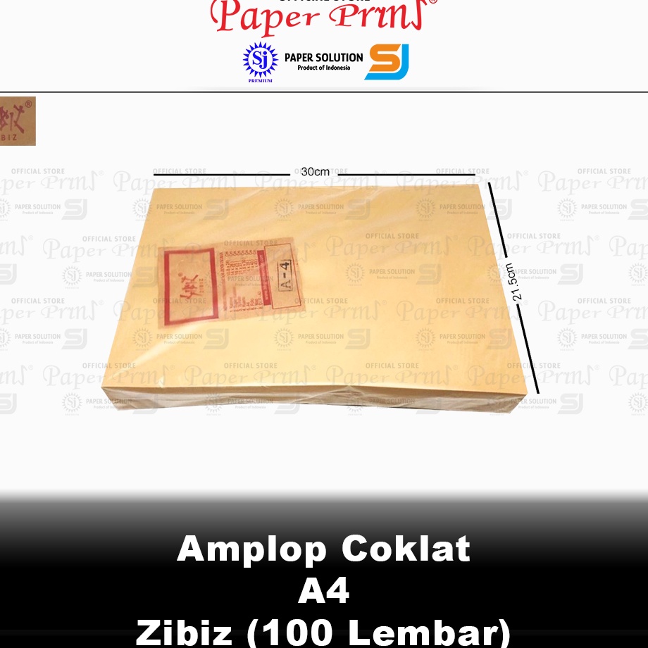 

5k Laris Amplop Coklat A4 Zibiz 1 Pack isi 1 Lembar B86