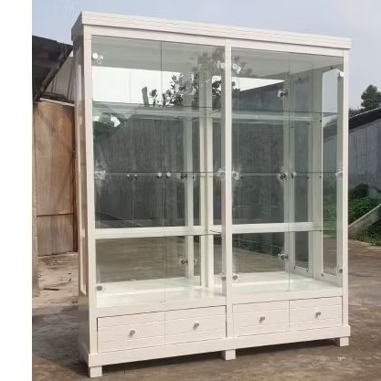 lemari pajangan minimalis 4 pintu/PROMO GRATIS ONGKIR (KHUSUS JAKARTA BOGOR DEPOK TANGERANG)