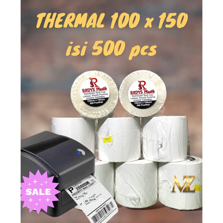 

op Promo KERTAS THERMAL STICKER THERMAL LABEL A6 UKURAN 1 X 15 ISI 5PCS N52
