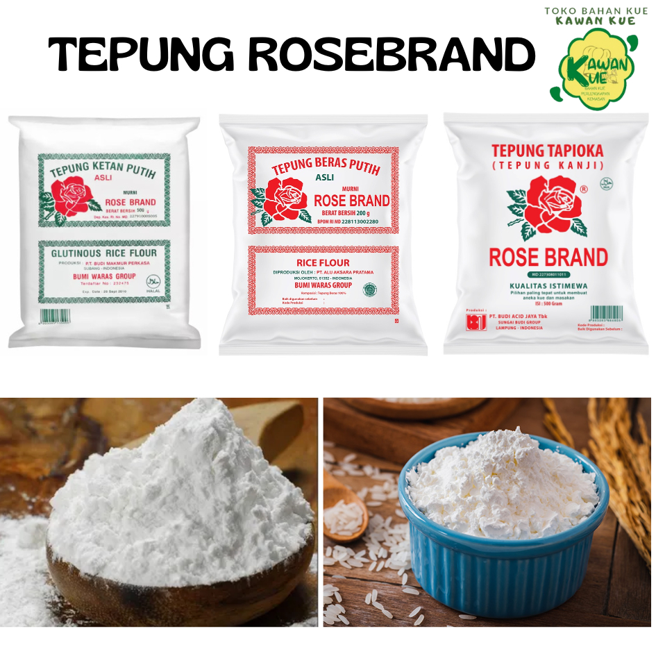 

Tepung Rosebrand 500 gr - Tepung Beras Tepung Tapioka Tepung Ketan