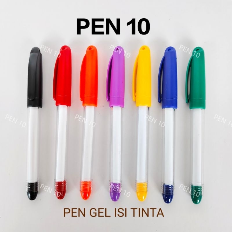 

PEN 10 / Pen gel isi tinta / Pen plastik / pulpen plastik cantik /pen plastik souvenir / pulpen plastik souvenir / PULPEN PLASTIK / pen promosi / pulpen promosi / pulpen plastik promosi / pulpen costum cetak nama cetak logo / pen costum