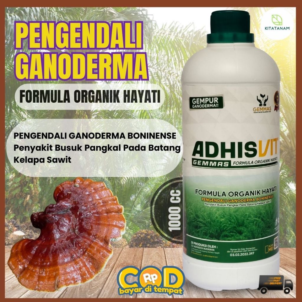 AdhisVit Ganoderma pupuk hayati cair 100% alami original 1000 cc - AdhisVit Khusus Ganoderma