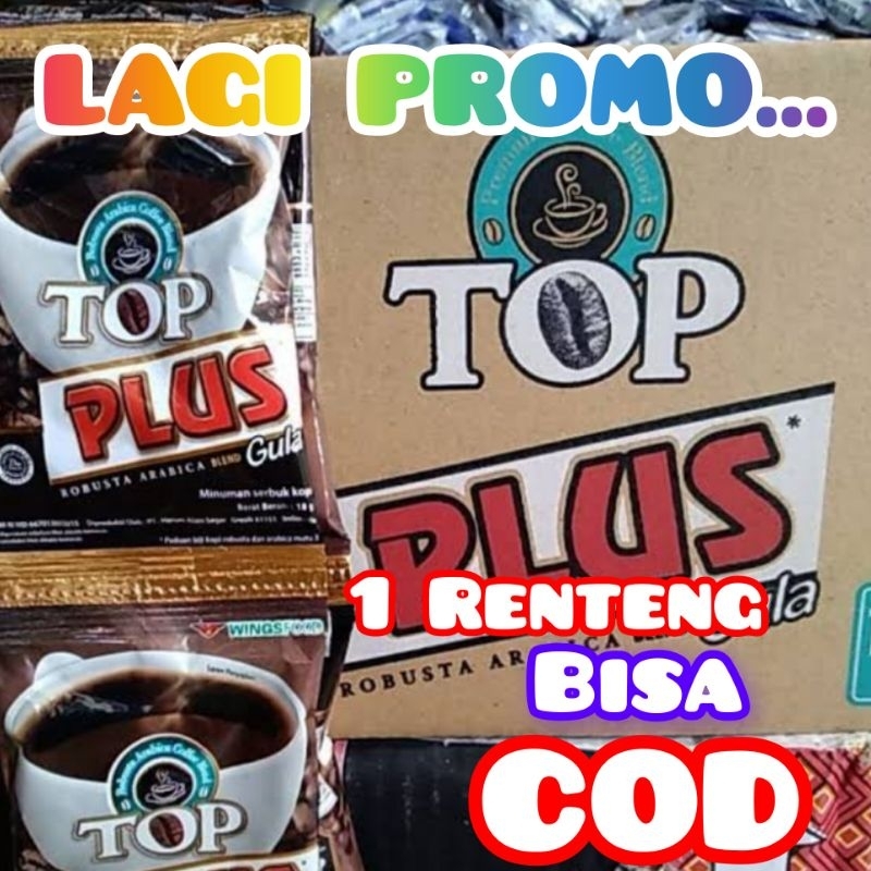 

Kopi TOP PLUS Gula Isi 10 Sachet (18 gr/sachet) 1dus bisa
