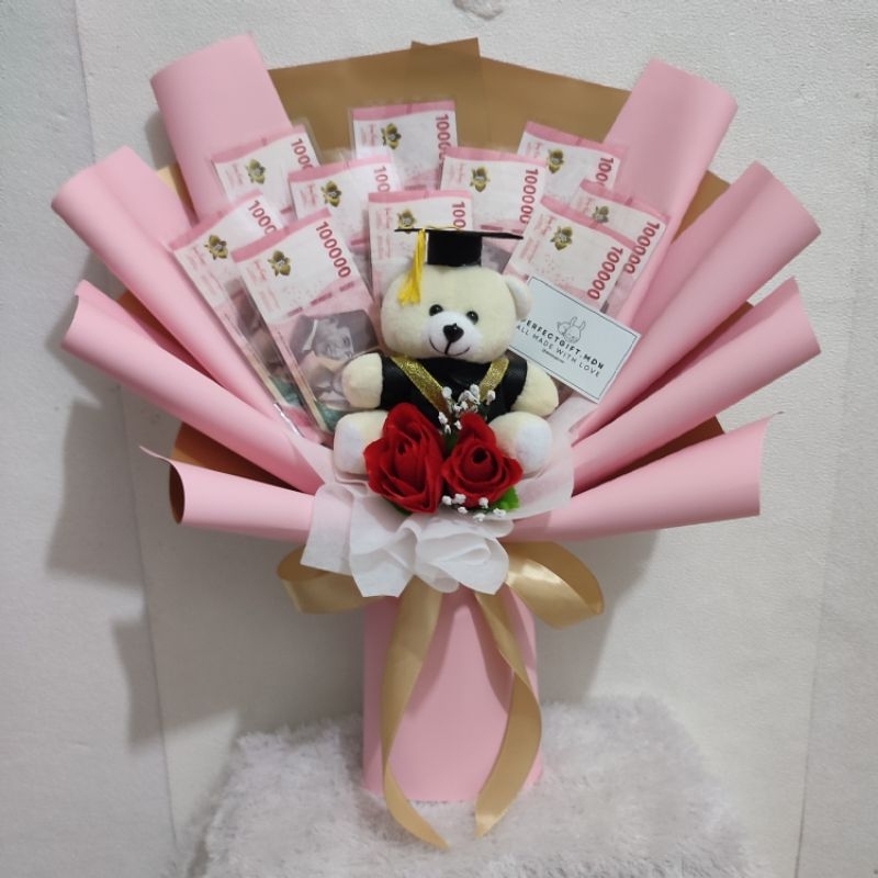 ( Ready) TIDAK PO Bouquet Graduation | Buket Uang Kosongan | Buket Bunga
