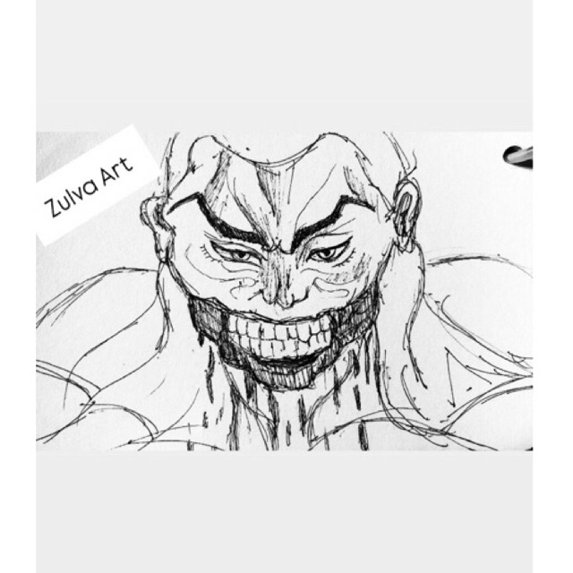 Gambar Tangan Sketsa Anime Jack Hanma Kartun Jepang