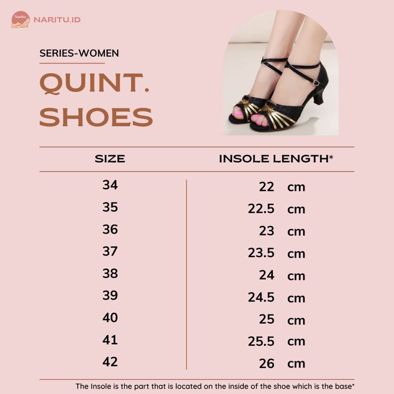 NEW DEALS NARITU WOMEN - QUINT DANCE HEELS / LATIN DANCE / LINE DANCE SHOES