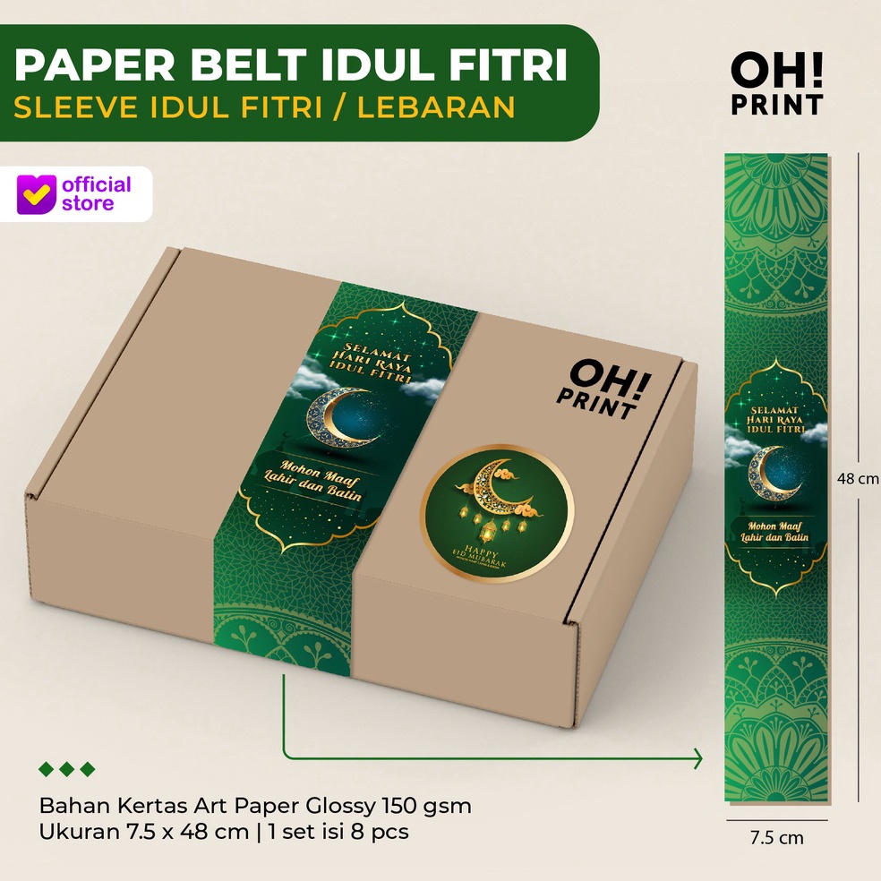 

lc Model Terkini 32 PCS Paper Belt Idul Fitri Paper Sleeve Lebaran Sabuk Box Lebaran Belt Hampers Lebaran Paper Belt Idul Fitri K47