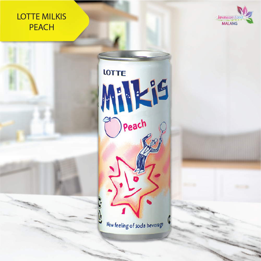 

Lotte Milkis Peach 250ml/Susu Soda Rasa Peach