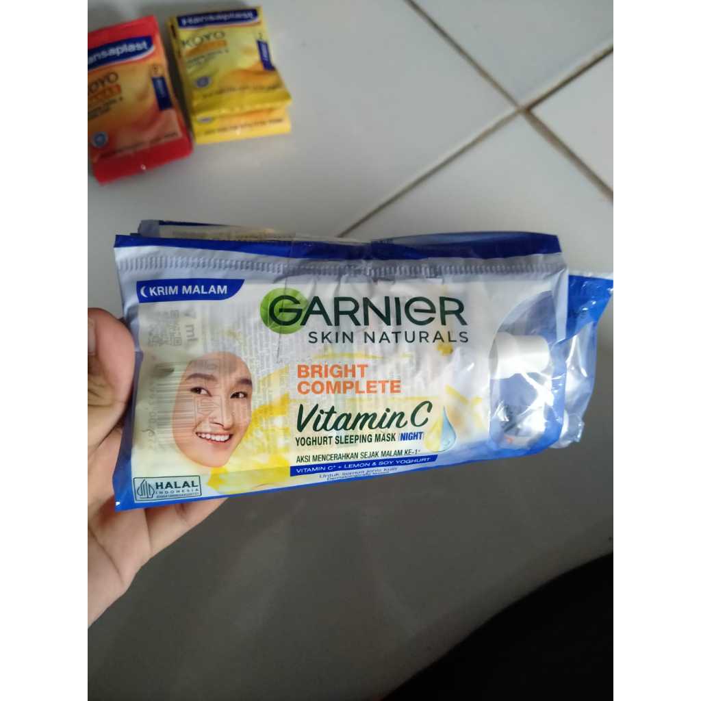 (NEW ARIVAL) Garnier NIGHT CREAM Sachet 7ML - Cream Malam