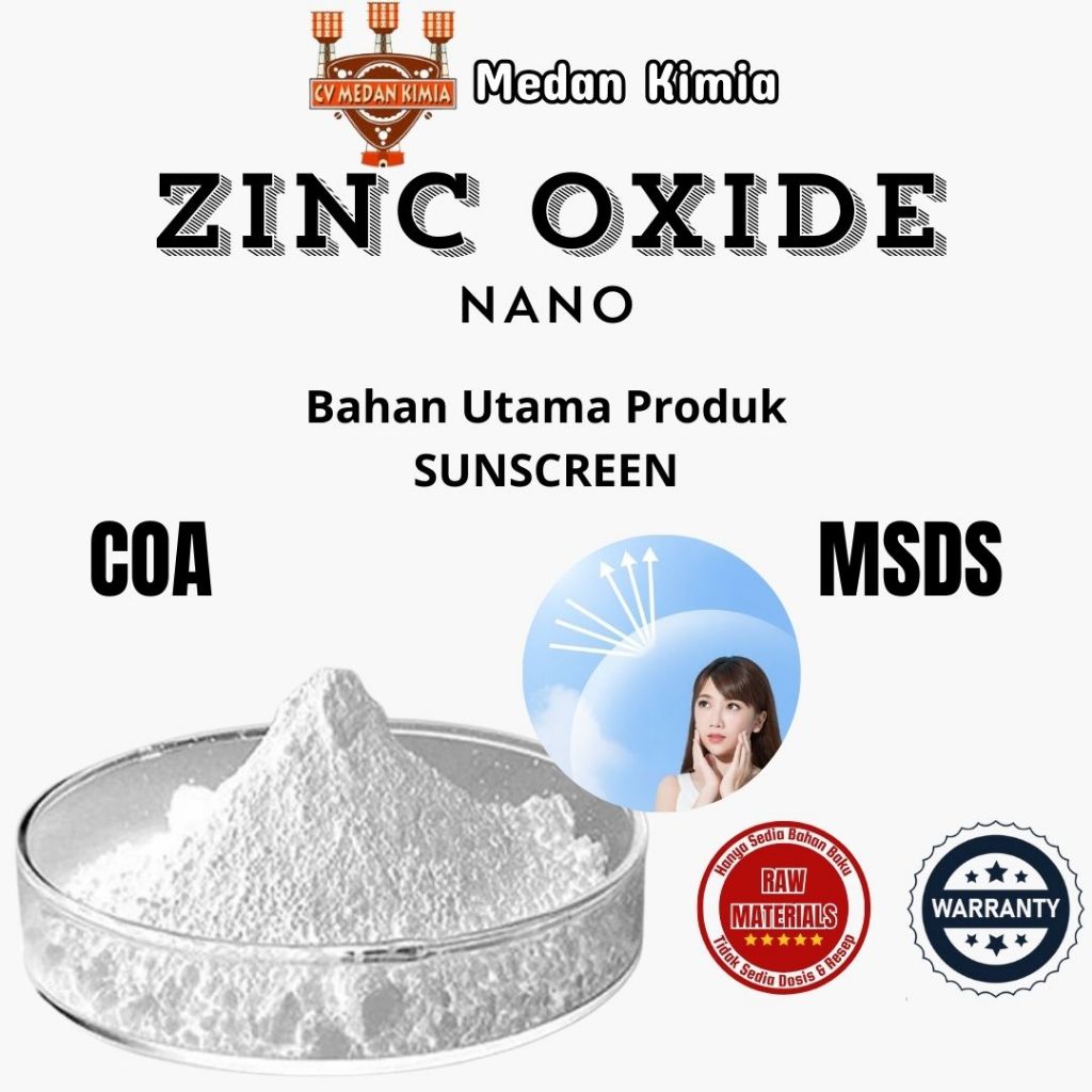 Zinc Oxide Nano 100gr / Zinc Oxide Ingredient Sunscreen 100gr / Zinc Oxide USP Grade 100gr