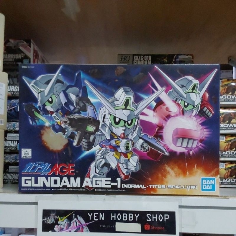 GUNDAM BB369 AGE-1 NORMAL.TITUS.SPALLOW 63514 [ORIGINAL BANDAI]