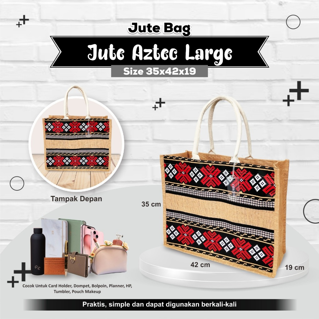 Tas Jute Motif  Tote Bag Goni Tas Cantik Goodie Bag Jute Tas Karung Goni Jute Goni Tas Karung Goni  