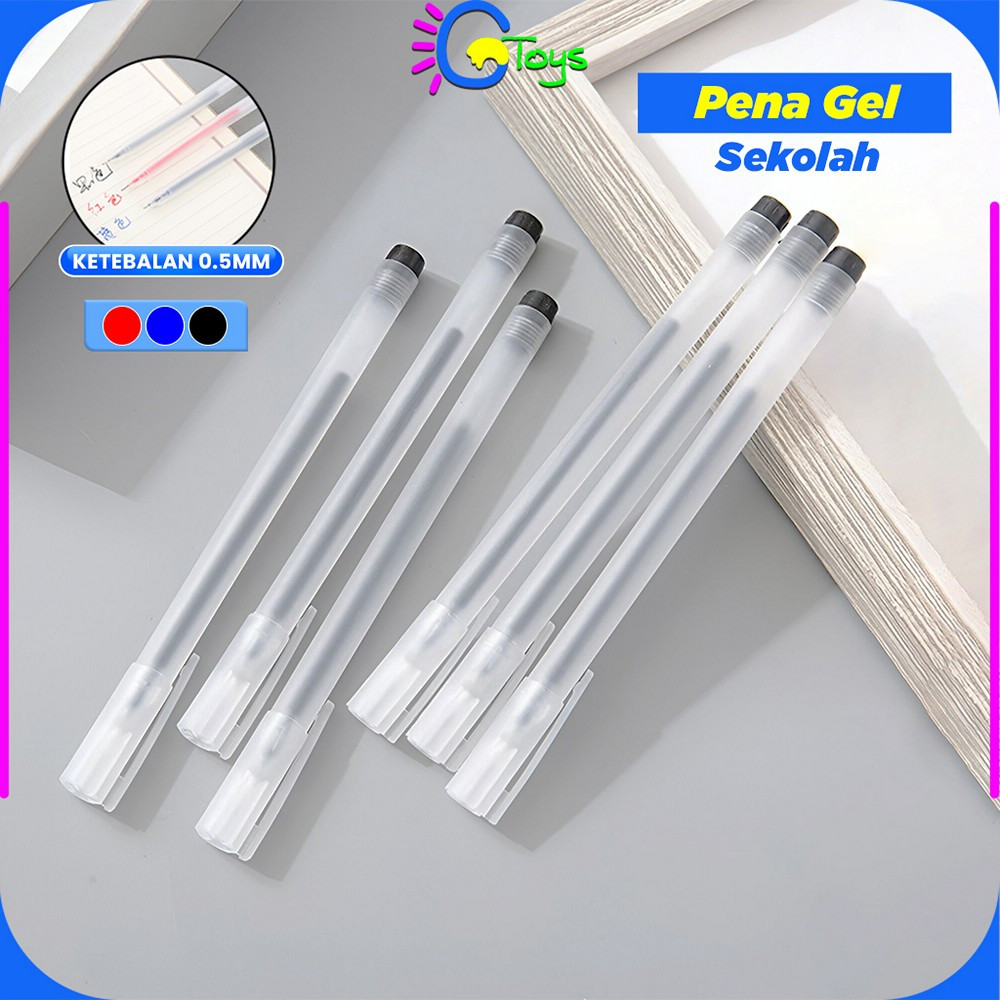 

CR-A46 Pena Gel Alat Tulis Pulpen 0.5mm Motif Polos Simple / Pena Perlengkapan Sekolah Ballpoint / Pulpen Cair Kantor Sekolah Import