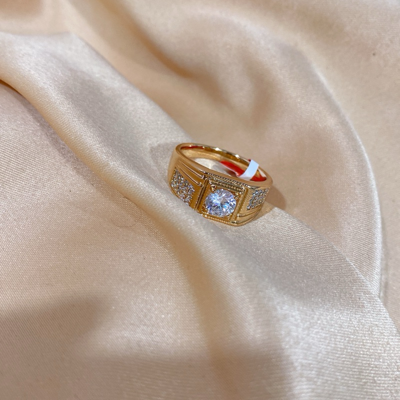cincin pria gold diamond ready mirip banget ma cincin mas.. mewah