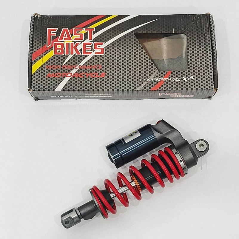SHOCKBREAKER BELAKANG TABUNG ATAS FAST BIKES FB52 MODEL WP SUSPENSION 310MM MIO MERAH ORIGINAL