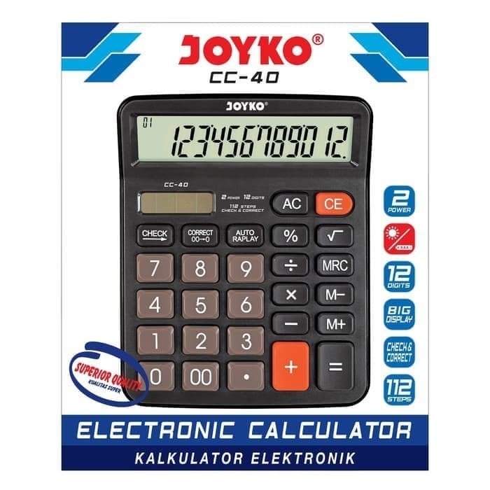 

Kalkulator Joyko CC-40 - Kalkulator Joyko 12 Digit