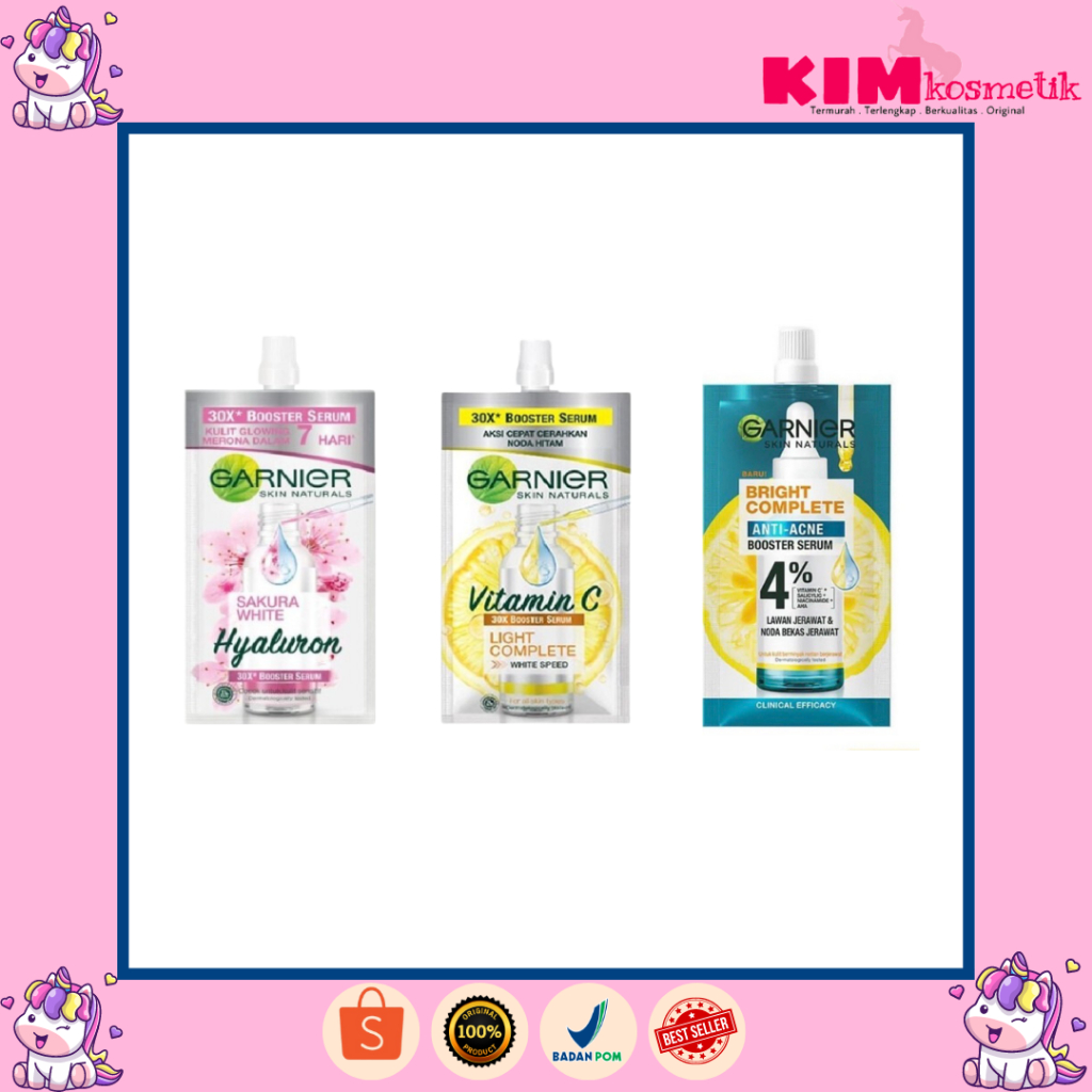 (Sachet) GARNIER SERUM 30x Booster Serum 7.5ml Garnier Light Complete