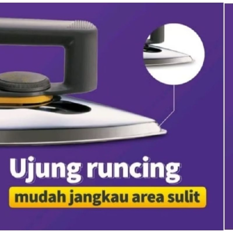 strika philips hd 1172 /99 hitam tapak anti lengket