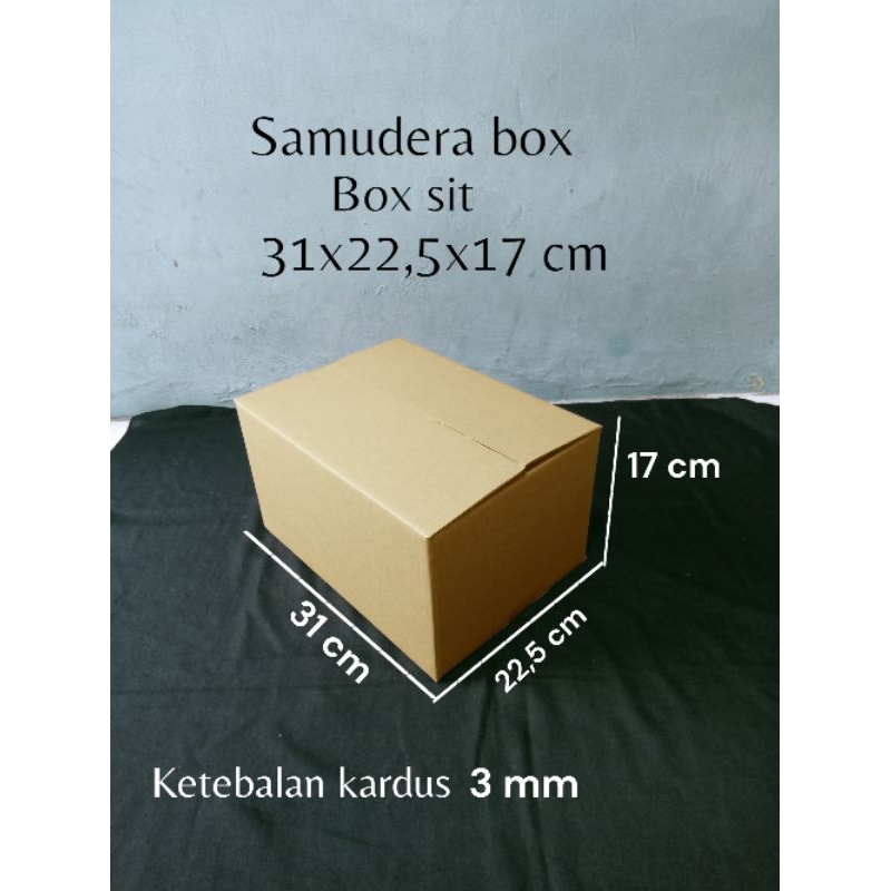 

kardus karton box uk 31x22,5x17 cm ST singgle wall polos