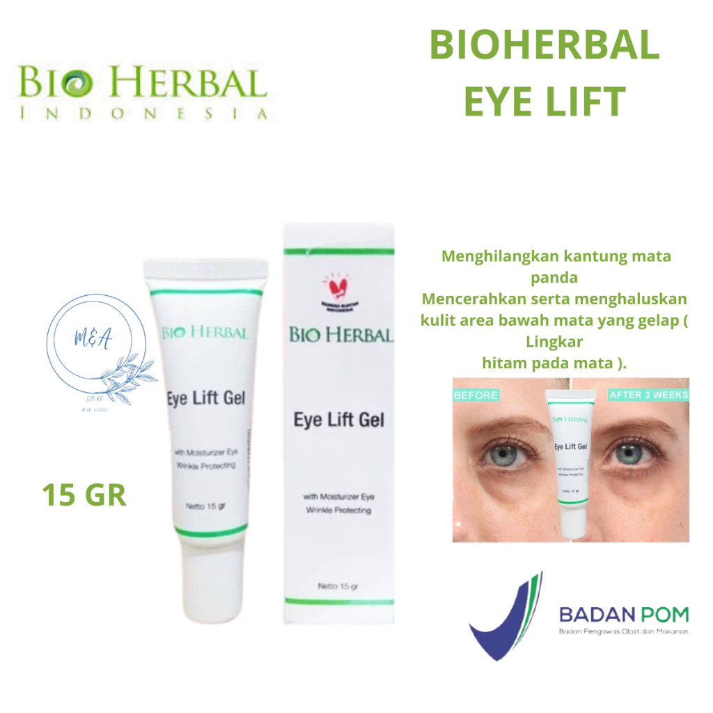 Bio Herbal Eye lift Gel bpom penghilang mata panda dan kerutan ampuh